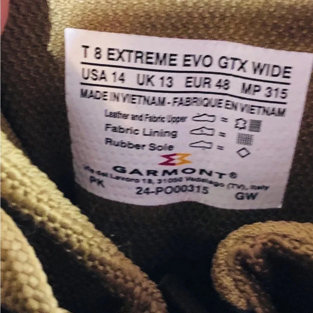 Garmont Men’s Wide Tactical T8 Extreme EVO GTX Gore text Vibram Sole